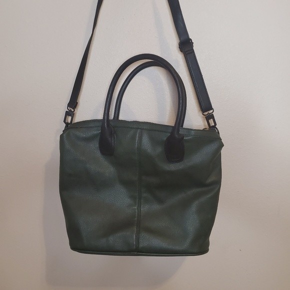 Steve Madden Emerald green with black strap shoulder crossbody bag - Picture 5 of 11